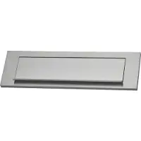 EDM Brievenbusplaten 25,4 x 7,5 cm Zilverkleurig Aluminium