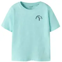 Name it MINI T-shirt lichtblauw Jongens Stretchkatoen Ronde hals Printopdruk - maat 104
