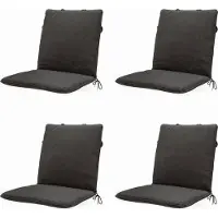 Madison stapelstoelkussen dark grey canvas eco+ ca. 97x49 cm set van 4