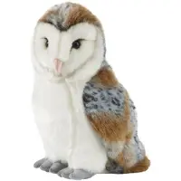 Living Nature Knuffel Uil - Kerkuil - pluche - 30 cm - uilen knuffeldier