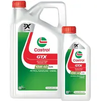 Castrol GTX olie motorolie 10W-40 10W40 6L voor benzine + diesel PKW 5L + 1L kanister