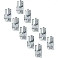 Alberts 858681 plaatduim om vast te schroeven | verstelbaar | galvanisch verzinkt, gechromateerd | doornmaat Ø13 mm | plaat 100 x 40 mm | Set van 10