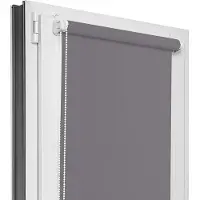 Estika Klemmfix rolgordijn zonder boren 80x220 cm grijs 2 lichtdoorlatend