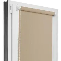 Estika Klemmfix rolgordijn zonder boren 50x150 cm donker beige lichtdoorlatend