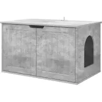 vidaXL Kattenhuis Beton 85 x 55 x 50,5 cm Bewerkt hout