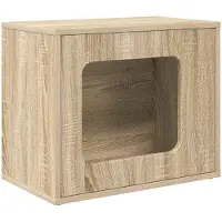 vidaXL Kattenhuis Sonoma Eiken 51 x 30 x 42,5 cm Bewerkt hout