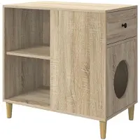 vidaXL Kattenhuis Sonoma 72 x 42.5 x 70 cm Bewerkt hout