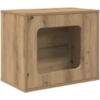 vidaXL Kattenhuis Ambachtelijk Eiken 51 x 30 x 42,5 cm Bewerkt hout