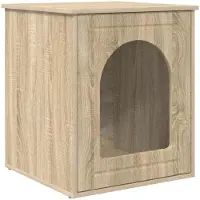 vidaXL Kattenhuis Sonoma 53 x 52 x 62 cm Bewerkt hout
