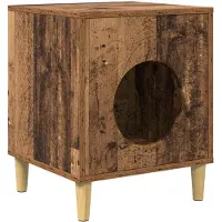 vidaXL Kattenhuis Oudhout 42,5 x 40 x 53 cm Bewerkt hout