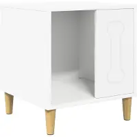 vidaXL Hondenhuis Wit 44 x 42 x 49 cm Bewerkt hout