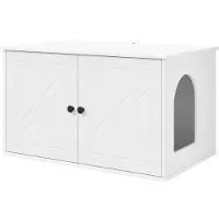 vidaXL Kattenhuis Wit 85 x 55 x 50,5 cm Bewerkt hout