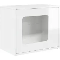 vidaXL Kattenhuis Glanzend Wit 51 x 30 x 42,5 cm Bewerkt hout