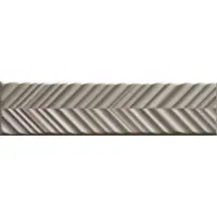 Valence Technology Mundo wandtegel 5x20cm mat lichtgrijs met visgraat