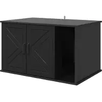 vidaXL Kattenhuis Zwart 85 x 55 x 50,5 cm Bewerkt hout