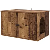 vidaXL Kattenhuis Oudhout 85 x 55 x 50,5 cm Bewerkt hout
