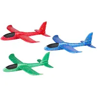 Eddy Toys Zweefvliegtuig Glider - Werpvliegtuig ca. 46x49x12 cm - Lichtgewicht Buitenspeelgoed - 1 Willekeurige Kleur