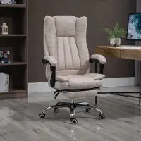 MODFU Bureaustoel - Ergonomisch En Verstelbaar - Modern - Voor Bureau - Microvezel En Schuim - Beige - 63 x 71 x 110-118 cm