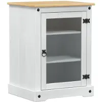 vidaXL HiFi kast Wit 60 x 50 x 82 cm Massief grenenhout