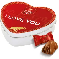 Côte d'Or Mini Bouchée geschenkdoos hartje "I love you" - chocolade cadeau - valentijncadeau - 85g