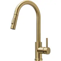 LOMAZOO Keukenkraan Met Uittrekbare Uitloop Goud - Keukenkraan Goud - Gouden Keukenkraan [SPHINX]