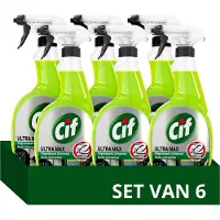 Cif Ultra Max - Degreasing Spray - Citroen -​ 6 x 750ml - Voordeelverpakking