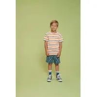 Sturdy gestreept T-shirt Lagoon Legends neon oranje Jongens Polyester-katoen Ronde hals - maat 116