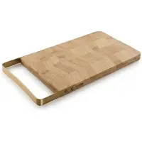 Casa Di Elturo Snijplank lorenzo bamboe met metalen handvat 35,5 x 17,5 cm – luxe serveerplank