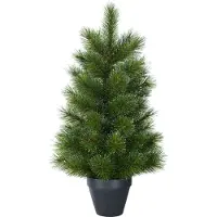 Black Box Trees Glendon Potted kunstkerstboom 90xø51cm | groen met bevroren details