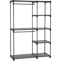 Hoppa! Garderobe - Vrijstaand - Zwart - 112 x 43 x 165 cm