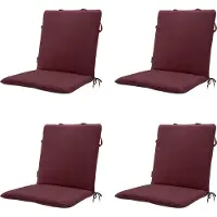 Madison stapelstoelkussen bordeaux canvas eco+ ca. 97x49 cm set van 4