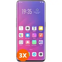 Mobigear Screenprotector geschikt voor OPPO Find X Glazen | Screenprotector - Case Friendly (3-Pack)