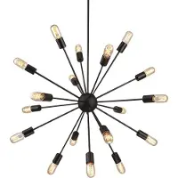Toolight Retro hanglamp - 18 lichtpunten - Ø 10 cm - zwart - industrieel design