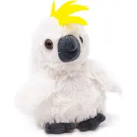 Nature Planet Pluche kleine Kakatoe knuffel van 13 cm - Vogel knuffels