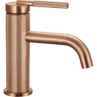 REA Argon low - Wastafelkraan - Geborsteld Koper - 16X5X16,5CM