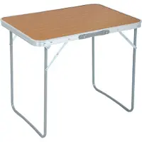 Akord Opvouwbare Campingtafel ARES 70x50 cm Bruin Hout-Aluminium