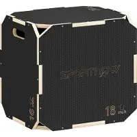SPORTNOW Springbox Meerlagenplaat 51L x 48B x 41H cm Zwart