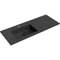 Mexen Otis inbouw wastafel links 121 x 46,5 cm, zwart mat - 25181271L