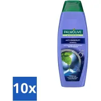 Palmolive 10 x Shampoo Anti-Roos 350 ml - Anti-roos Shampoo - Wilde Munt Shampoo - Roosbestrijdend Shampoo - Gezonde Hoofdhuid - Verfrissend Haar