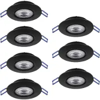 Eglo Zujar inbouwspot - LED - Ø 90 mm - 7 stuks - Zwart