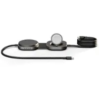 ZENS Charging Cable Pro 3 1× Qi2 15 W Apple Watch USB-C 140 W draadloze oplaadkabel Zwart