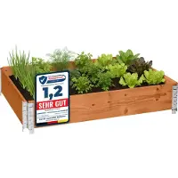 Garronda Kweekbak Palletrand 120x80x20cm - Bruint - Bloemen - Kruiden - Palletframe - Natuurlijke Verhoogde Bloembedden - GD-BUD-PAL