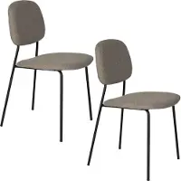 Housecraft living Eetkamerstoel Jamaro set van 2 | metaal beige 51x85x47 cm eetkamerstoelen | NADUVI