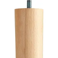 Sotech tafelpoot, beuken ruw, rond, diameter: 40/60 mm, hoogte: 710 mm met rooischroef M10 x 20 mm