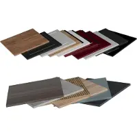 Vicco R-Line Keukenfront – 59.2 x 59 cm meubelfront voor de glazen hangkast Antraciet landhuis