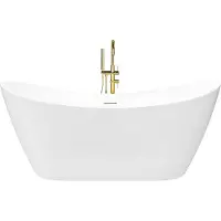 REA Ferrano Slim 170 - Vrijstaand Bad - Wit - 170X80X72Cm