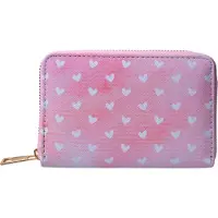 Clayre & Eef Portemonnee 10x15 cm Roze Polyester Hartjes
