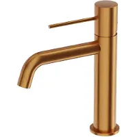 Lavita Wastafelkranen ORION – Koper - Badkamerkranen Mengkraan - Keramische Cartouche, ééngreeps, 1-gats - Wastafel Kraan voor extra hygiëne en comfort - Stijlvol Ontwerp