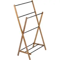 Kadax Handdoekhouder van hout, wasrek met een droogoppervlak tot 3,5 meter, inklapbare handdoekhouder, modern badaccessoire voor badkamers, toiletten en gastenbadkamers