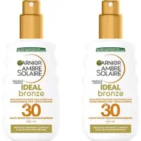 Garnier Ambre Solaire Ideal Bronze Zonnebrandspray SPF 30 - 2 x 200 ml Voordeelverpakking
